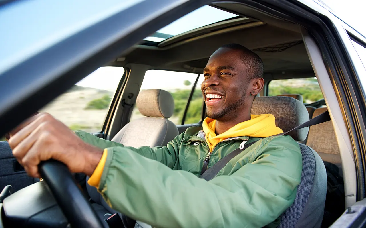 Man driving