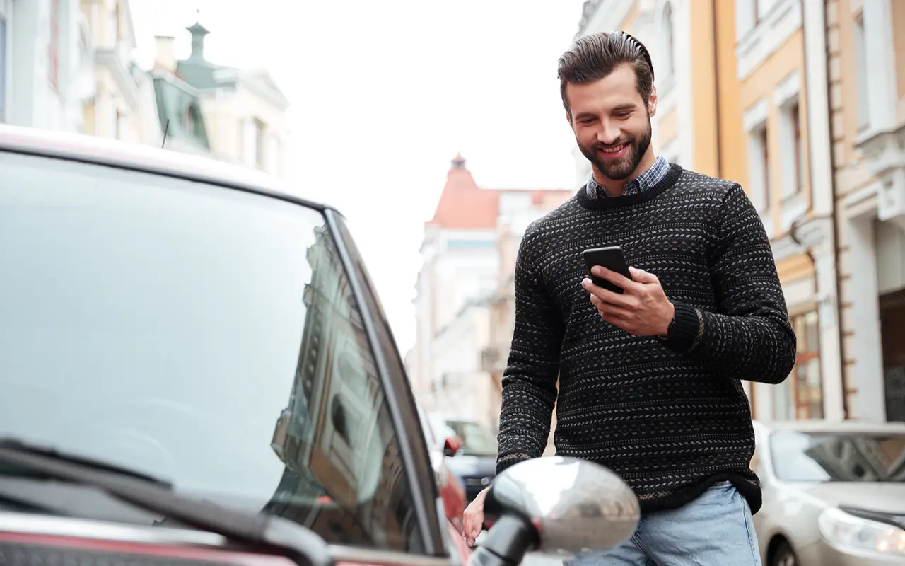 Man driving