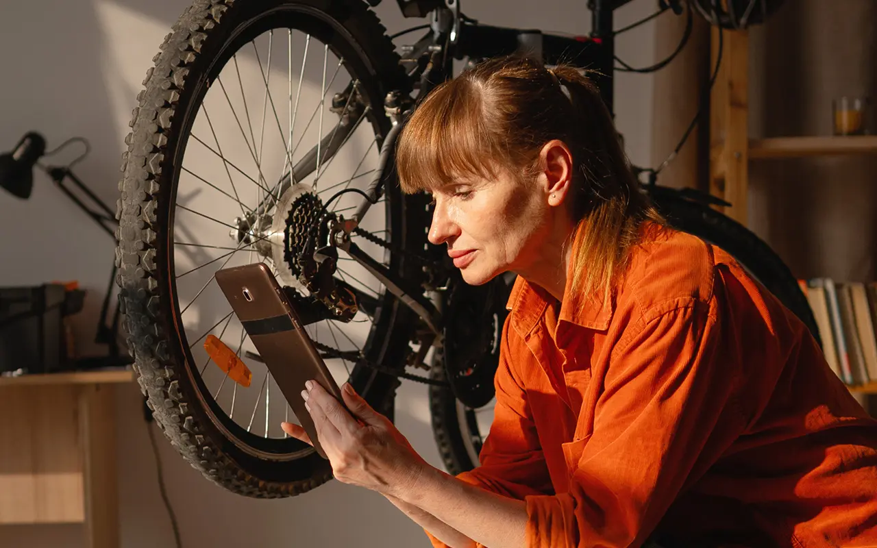 Woman on tablet